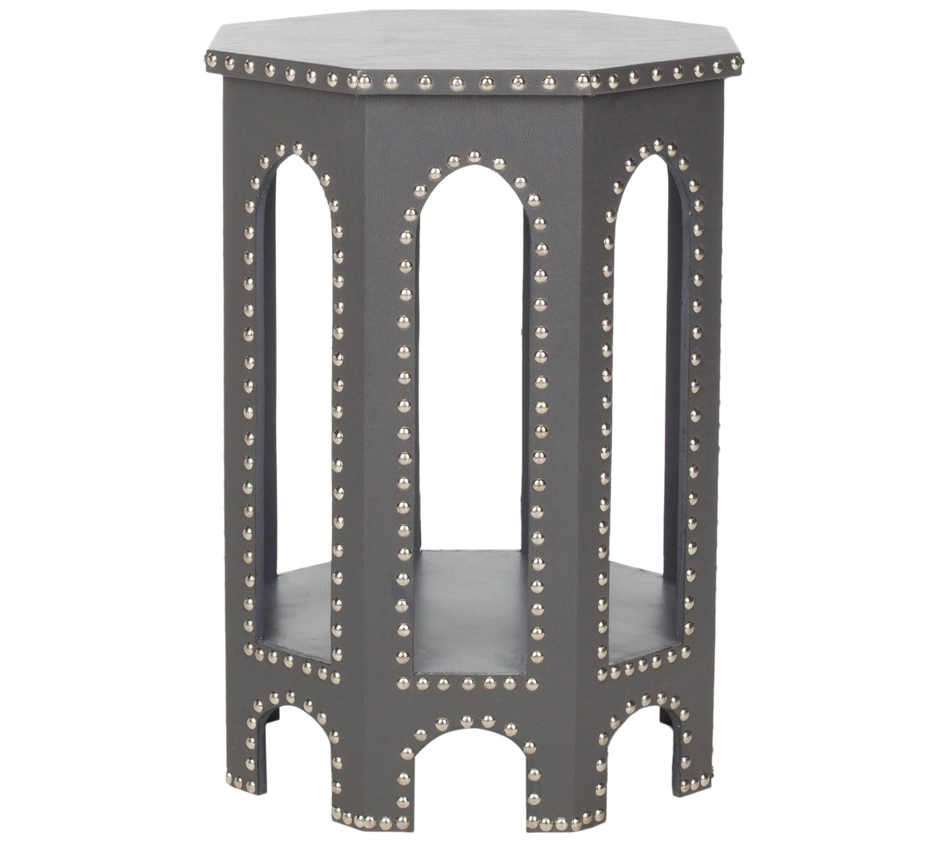 Safavieh Nara End Table - Silver Nail Heads