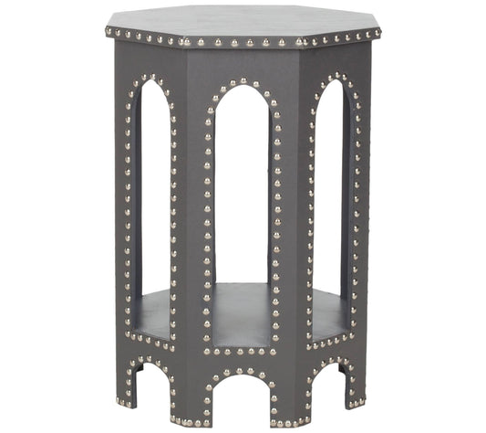 Safavieh Nara End Table - Silver Nail Heads