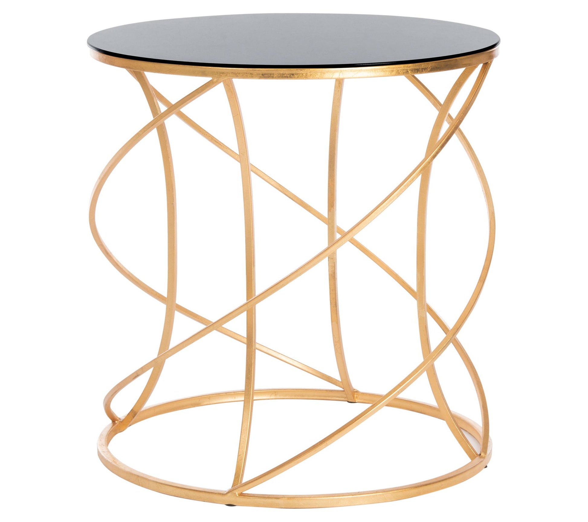 Safavieh Cagney Glass Top Round Accent Table
