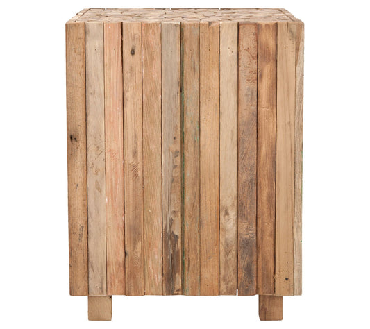 Safavieh Richmond Rustic Wood Block Round Square End Table