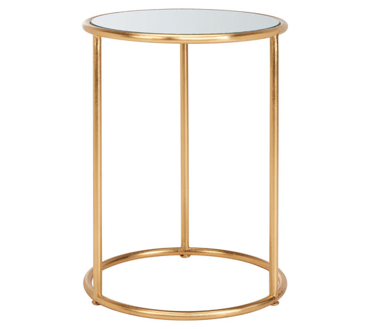 Safavieh Shay Glass Top Gold Leaf Accent Table