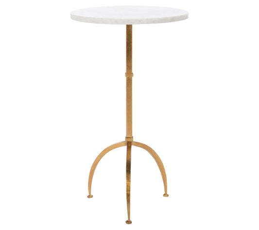 Safavieh Myrna Round Top Gold Leaf Accent Table
