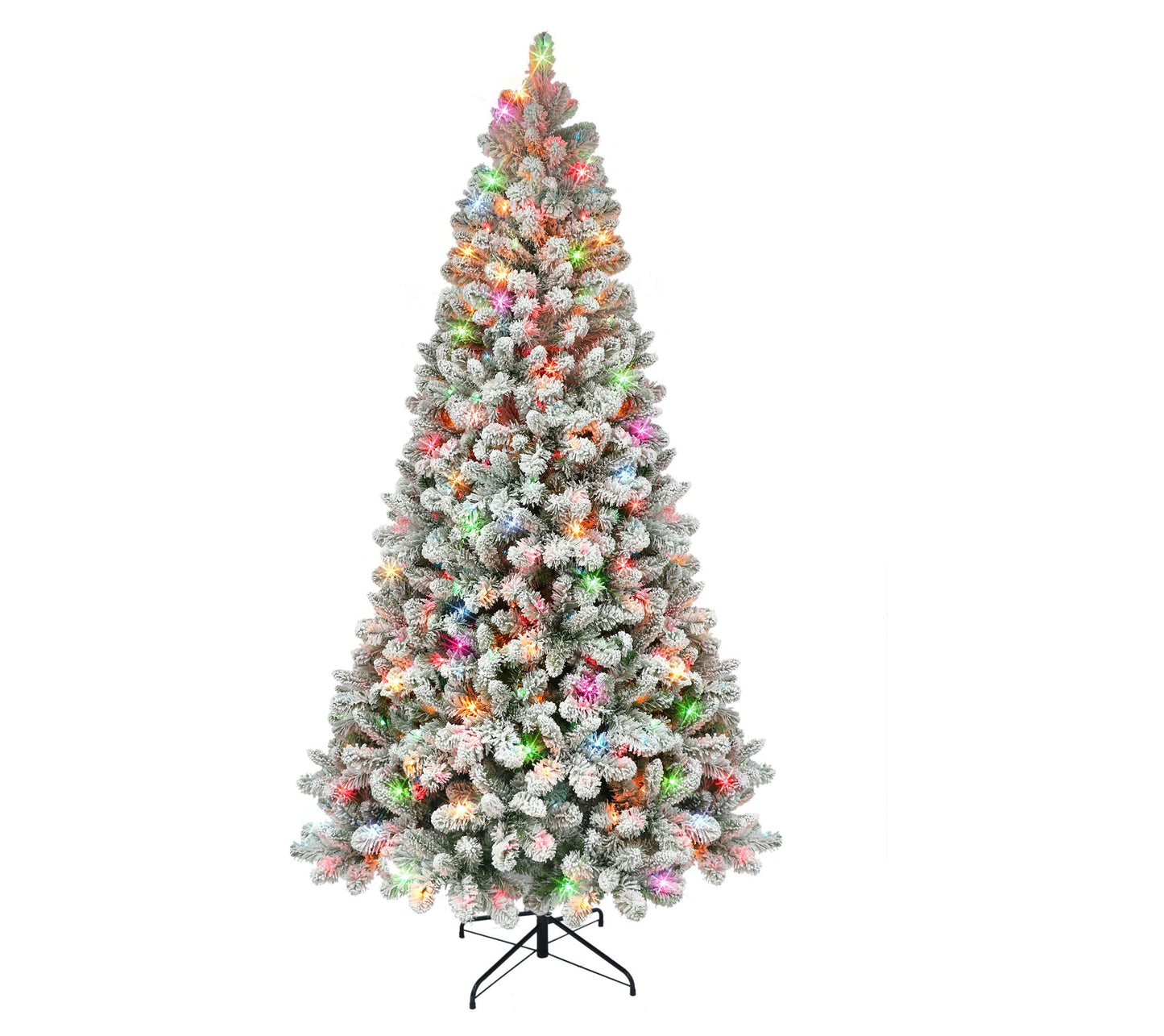 Puleo 6.5' Prelit Flocked Virginia Pine Tree