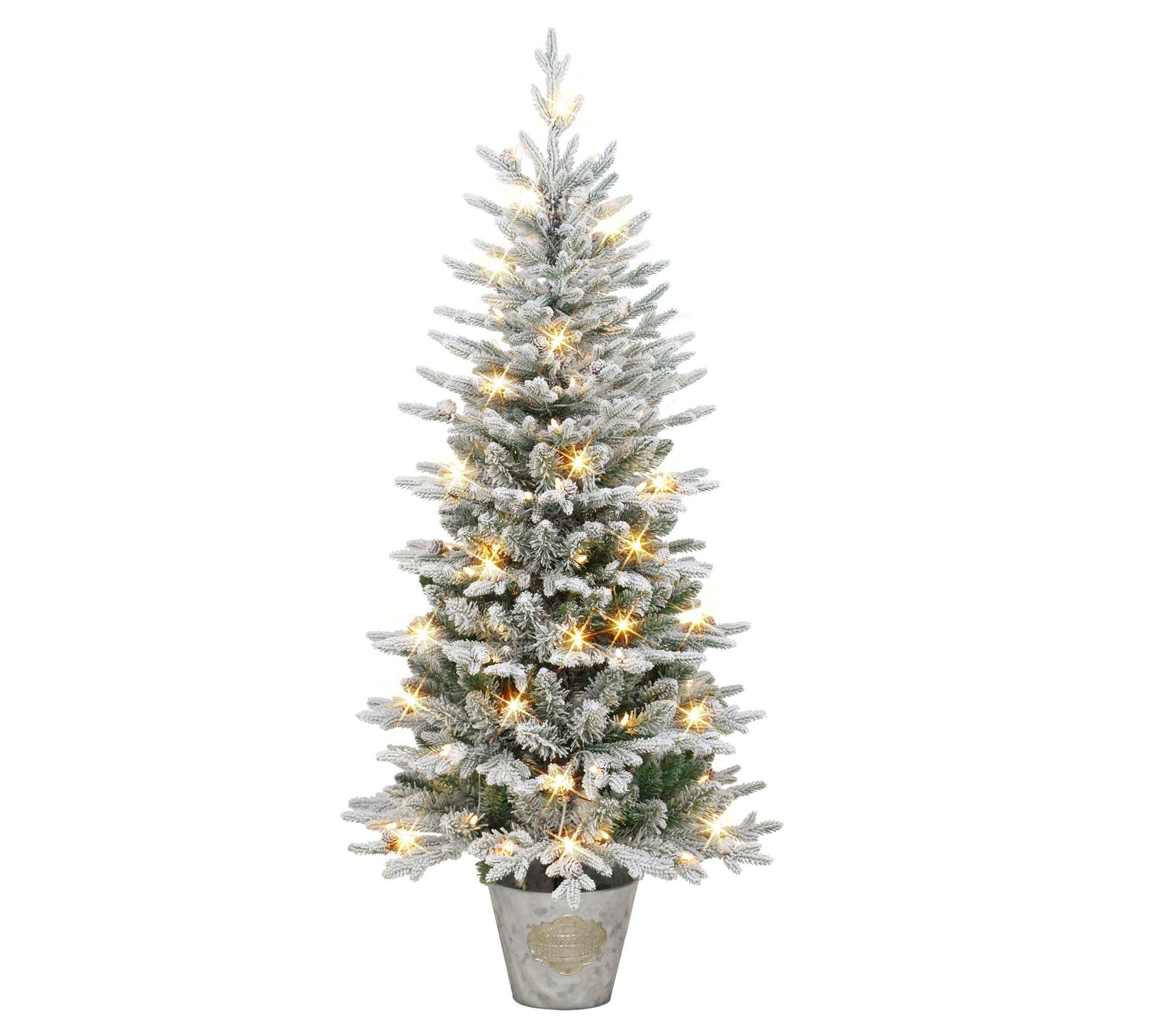 Puleo 6' Prelit PE/PVC Flocked Tree