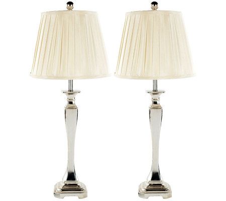 Safavieh Champagne Table Lamp/Bavaria Cream Pleated Shades