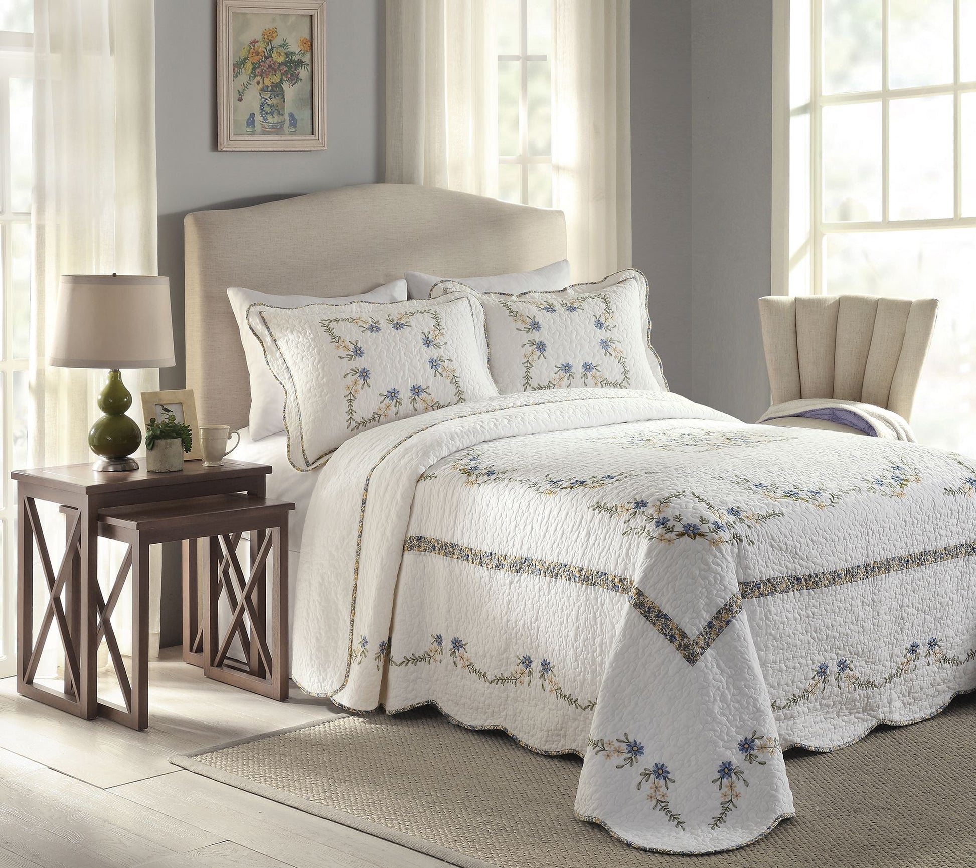 Modern Heirloom Heather Queen Bedspread