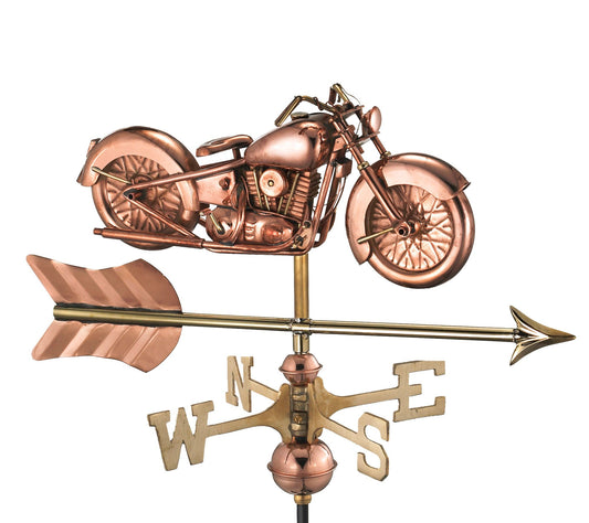 Motorcycle & Arrow Weather Vane with Mount by Good Directions