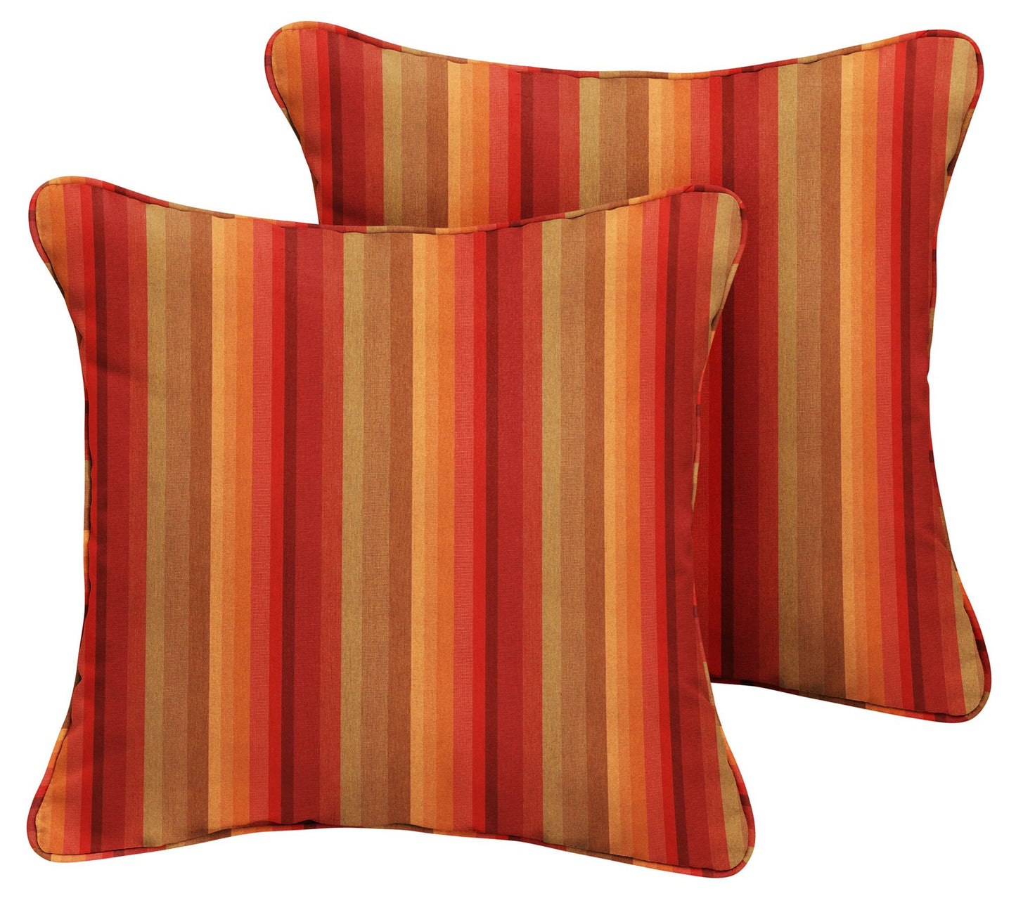 Set of 2 Sunbrella Indoor/Outdoor Stripe SquarePillows