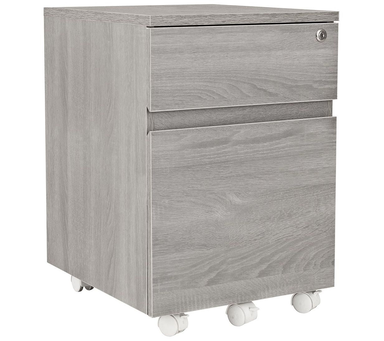 Two Drawer Vertical Filing Cabinet with Lock and Storage