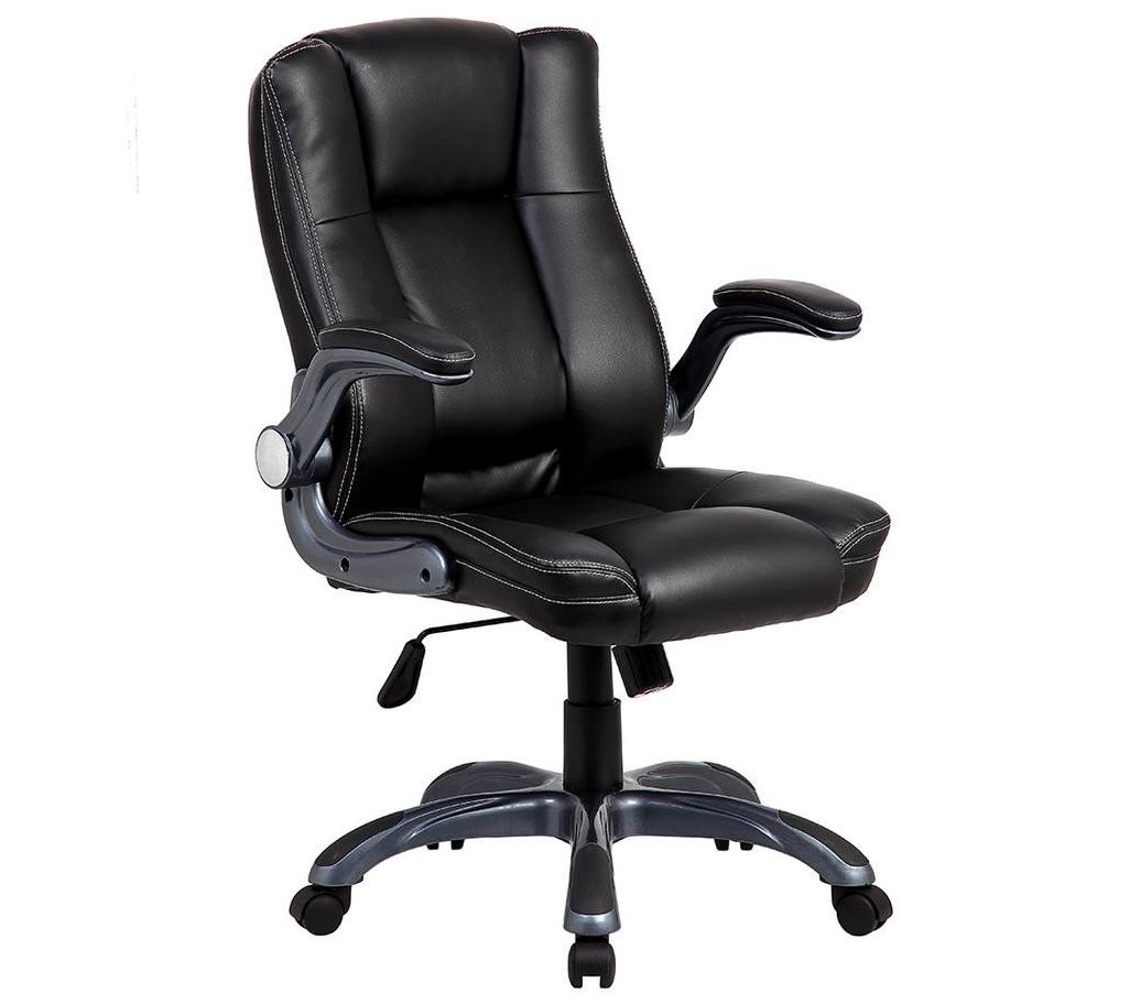 Techni Mobili Medium Back Executive Chair with Flip-up Arms