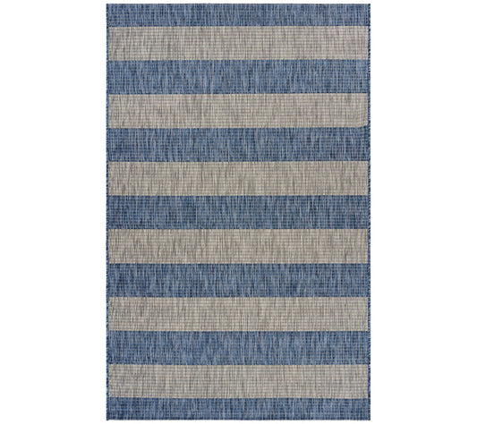 Ox Bay Coastal Stripes Indoor/Outdoor CatalinaRug 7'9" x 9'9"
