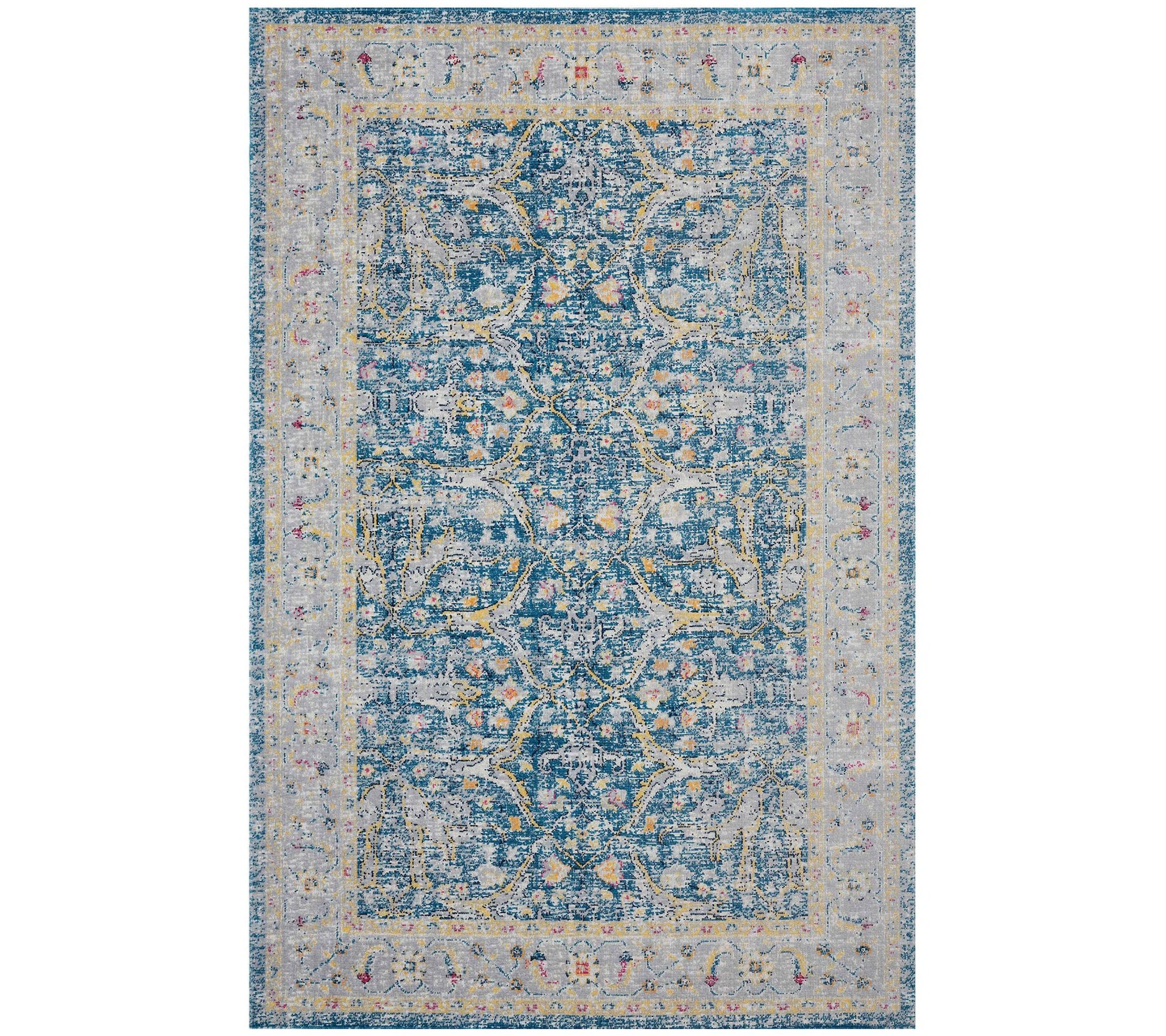 Ox Bay Botanic Blue Dream Indoor/Outdoor 7'9" x9'9" Area Rug