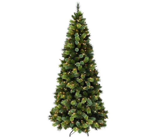 Puleo International 7.5' Prelit Slim PortsmouthPine Tree