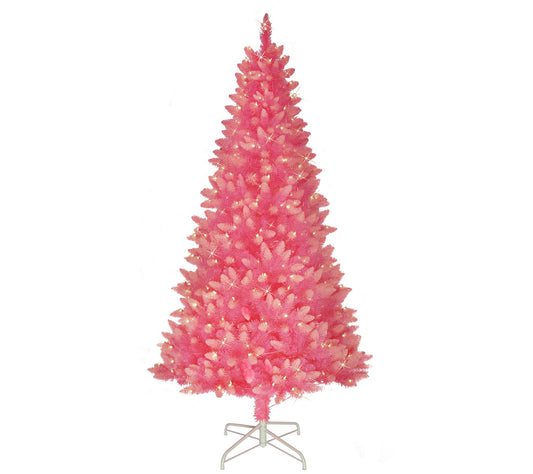 Puleo International 6.5' Pre-Lit Fashion Pink Christmas Tree