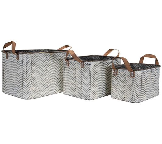 Foreside Home & Garden S/3 Braxton Baskets