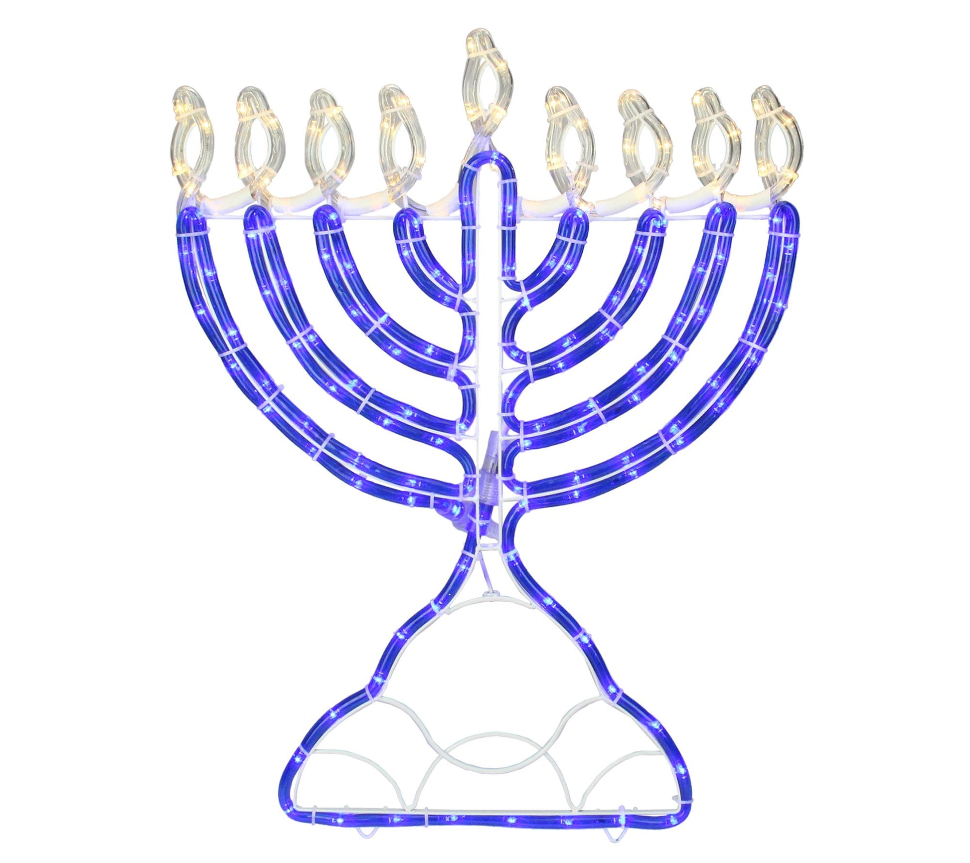 Northlight 156 Clear/Blue LED Hanukkah Menorah Rope Lights
