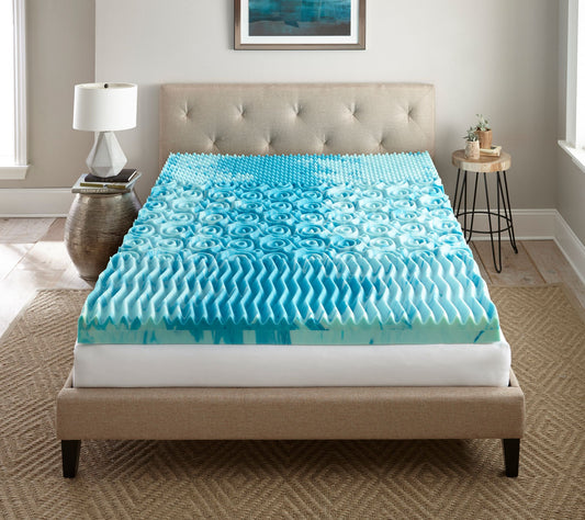 Henredon 4" Queen Cooling Gel Memory Foam Mattress Topper