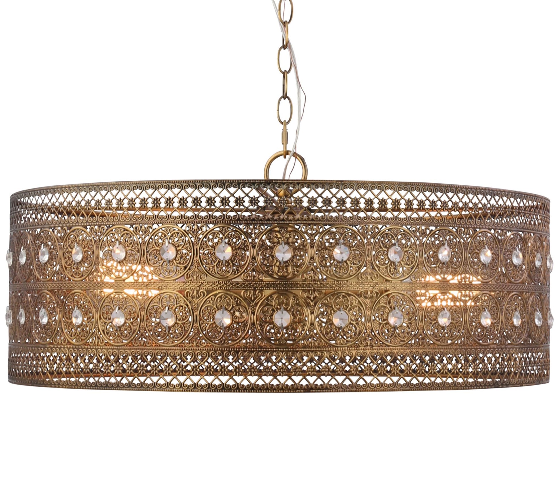 River of Goods 23.5"W Bryar Brass and Crystal Chandelier