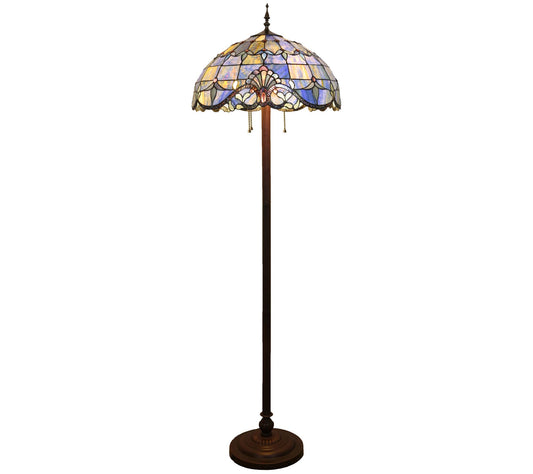 River of Goods 64"H Stained Glass Allistar Floor Lamp