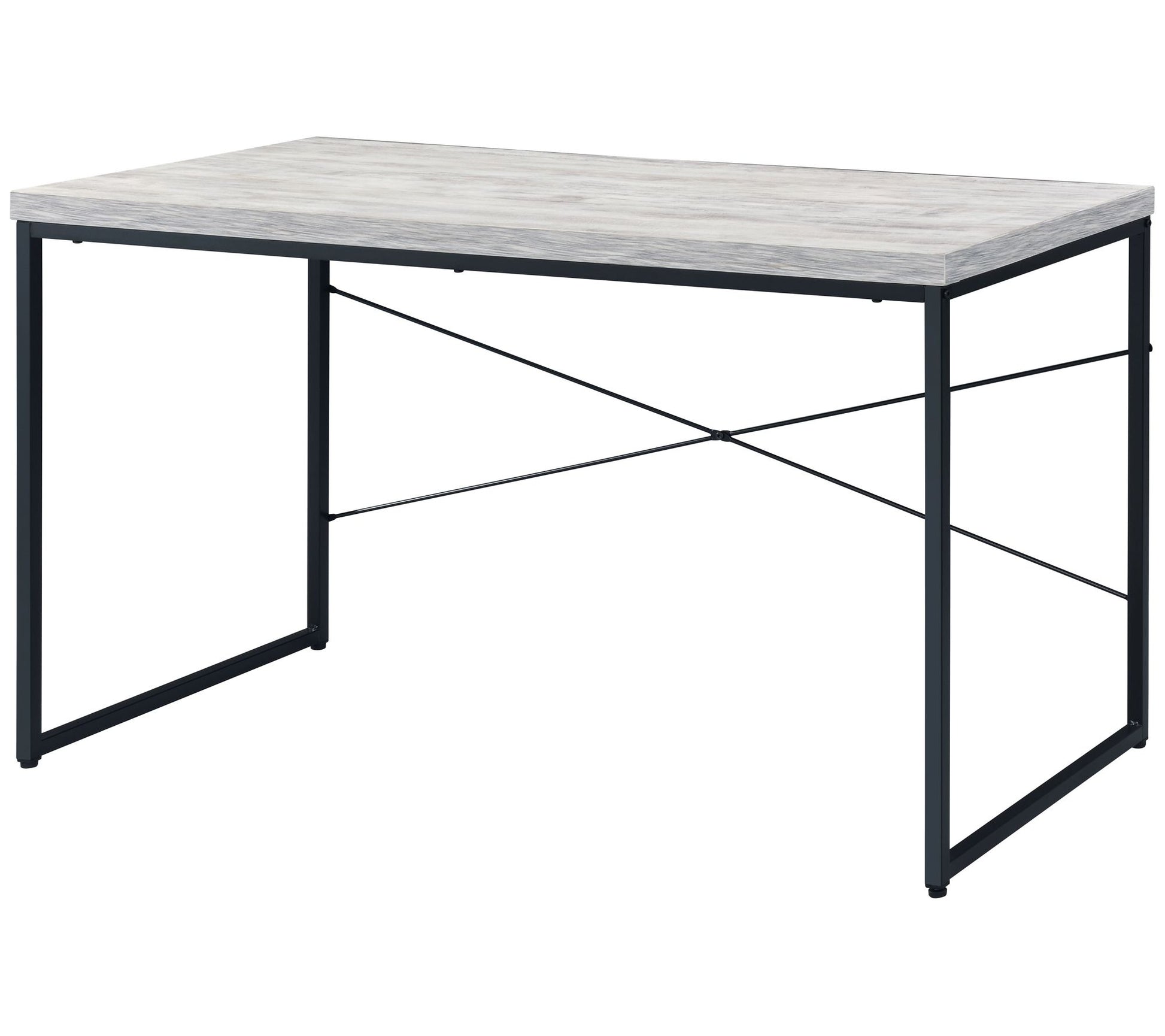 ACME Jurgen Desk, Antique White & Black