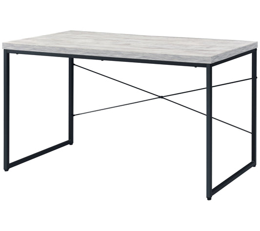 ACME Jurgen Desk, Antique White & Black