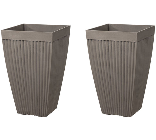 Glitzhome Sophisticated Farmhouse Indoor Outdoor Planter S/2
