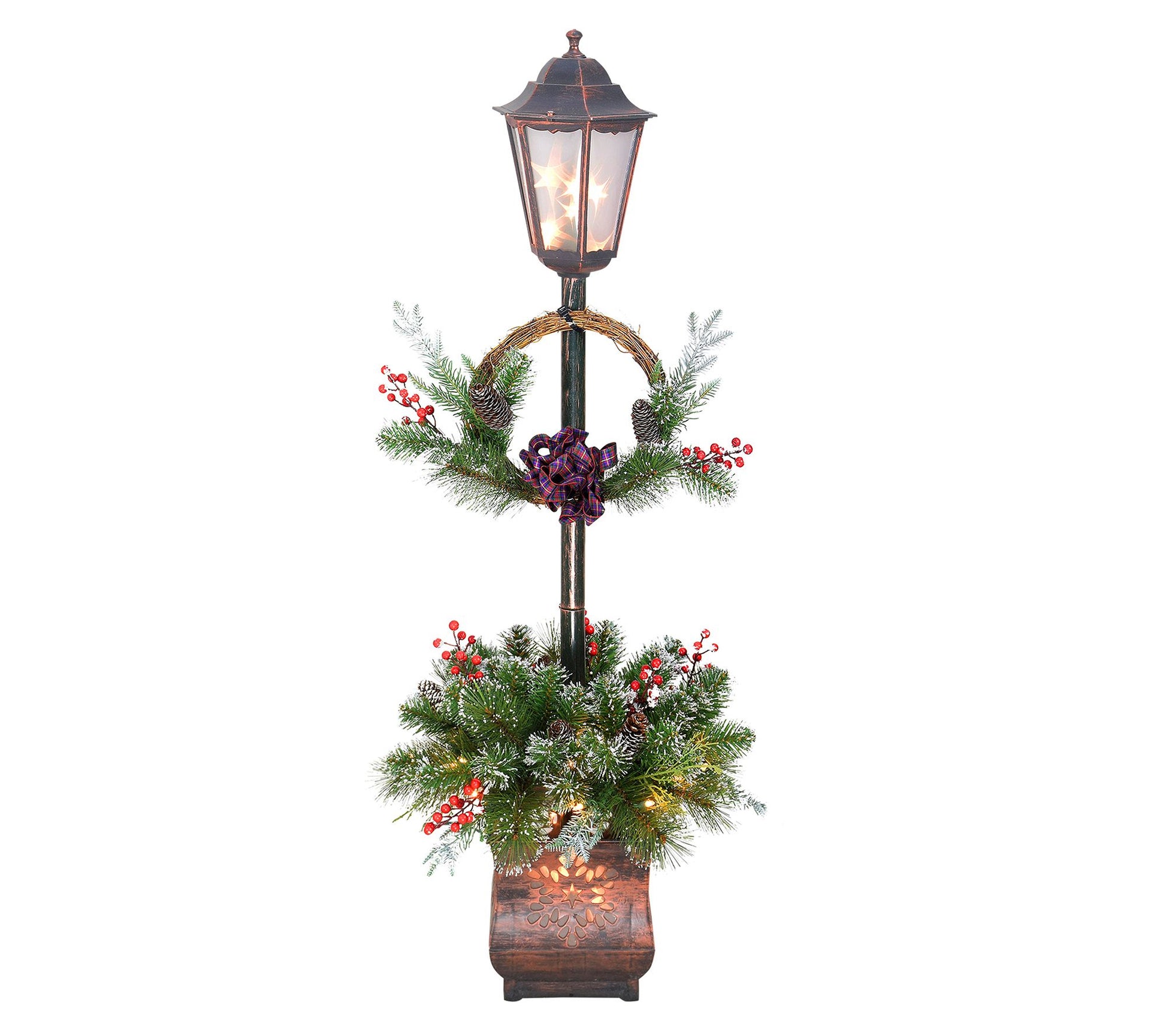 Puleo 4' Lamp Post, 35 Clear Incandescent Lights