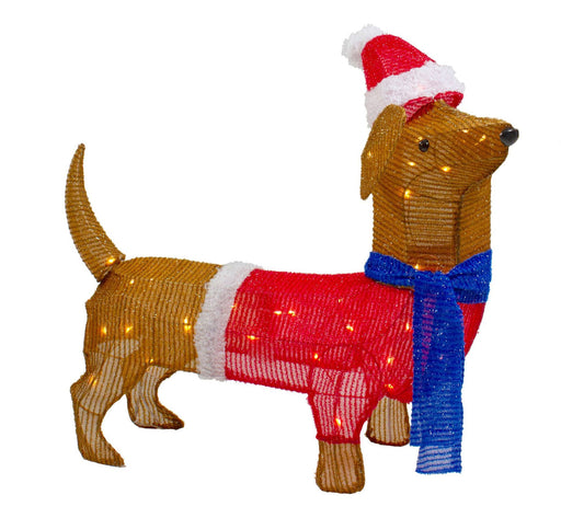 Northlight 26" LED Lit Dachshund Dog Outdoor Christmas