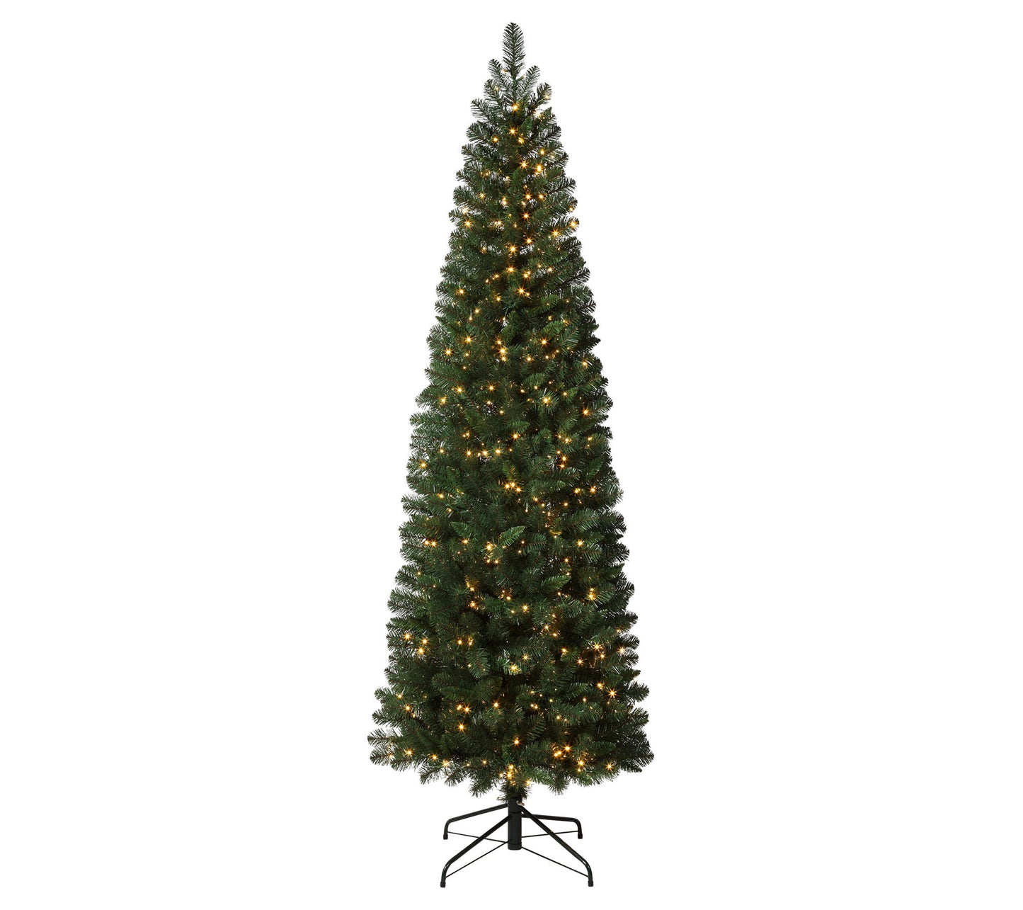 Haute Decor 7.5' Pencil Deerfield Spruce with Cluster Lights