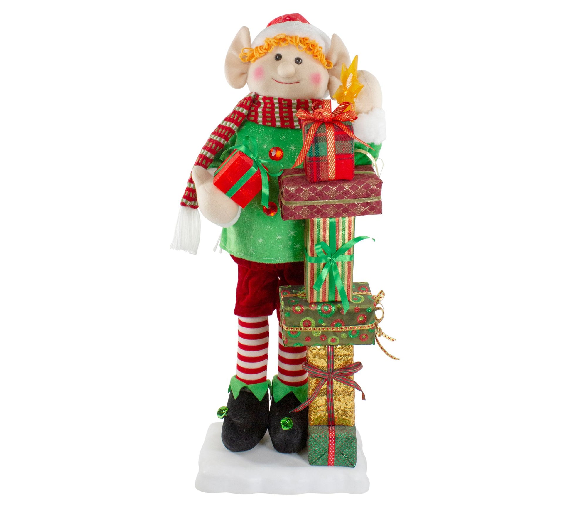 Northlight 30" Santa's Animated Elf w/ Star Musical Figure
