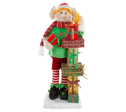 Northlight 30" Santa's Animated Elf w/ Star Musical Figure