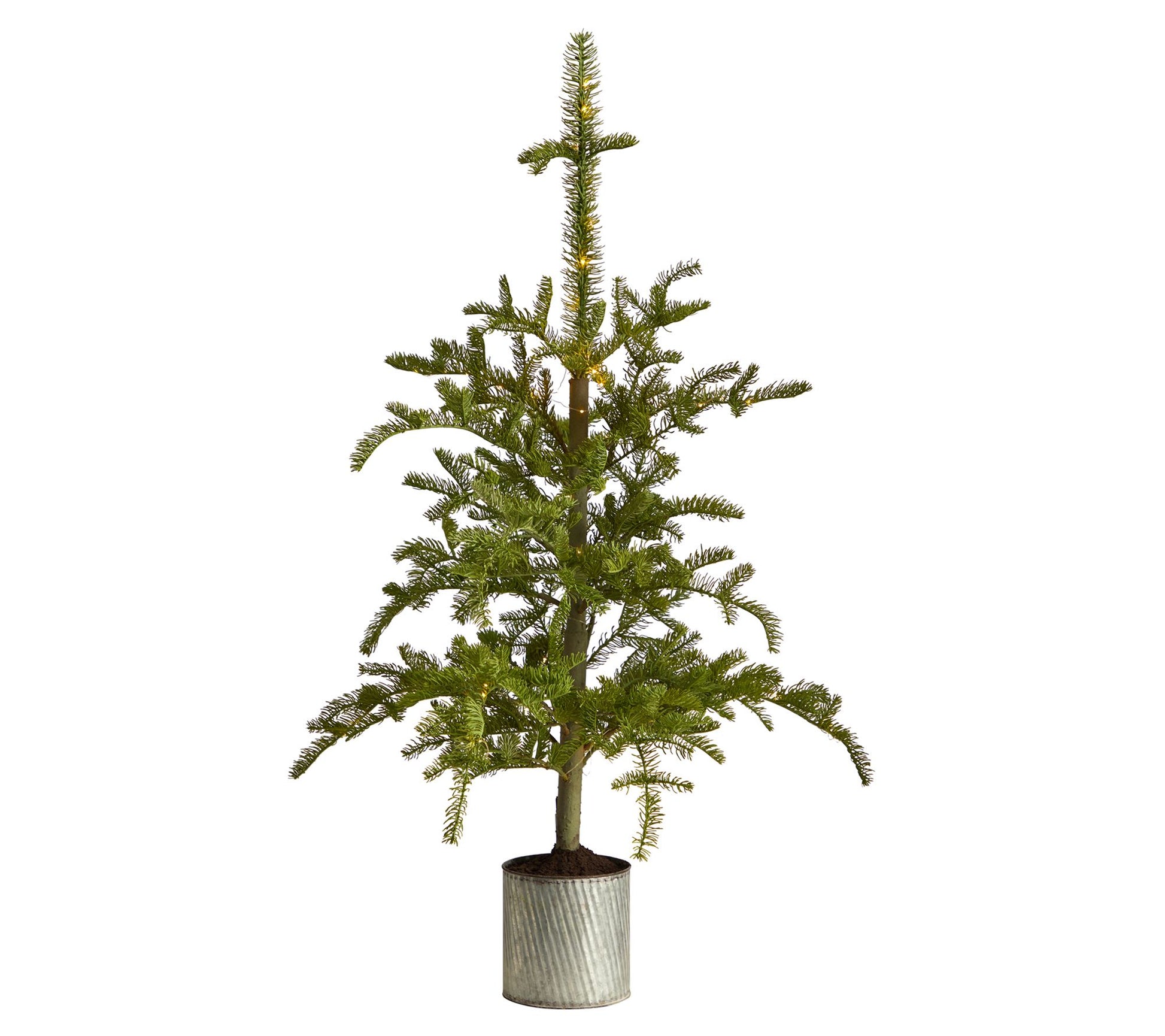 Nearly Natural 4.5' Pre-Lit Christmas Pine Artificial Tree
