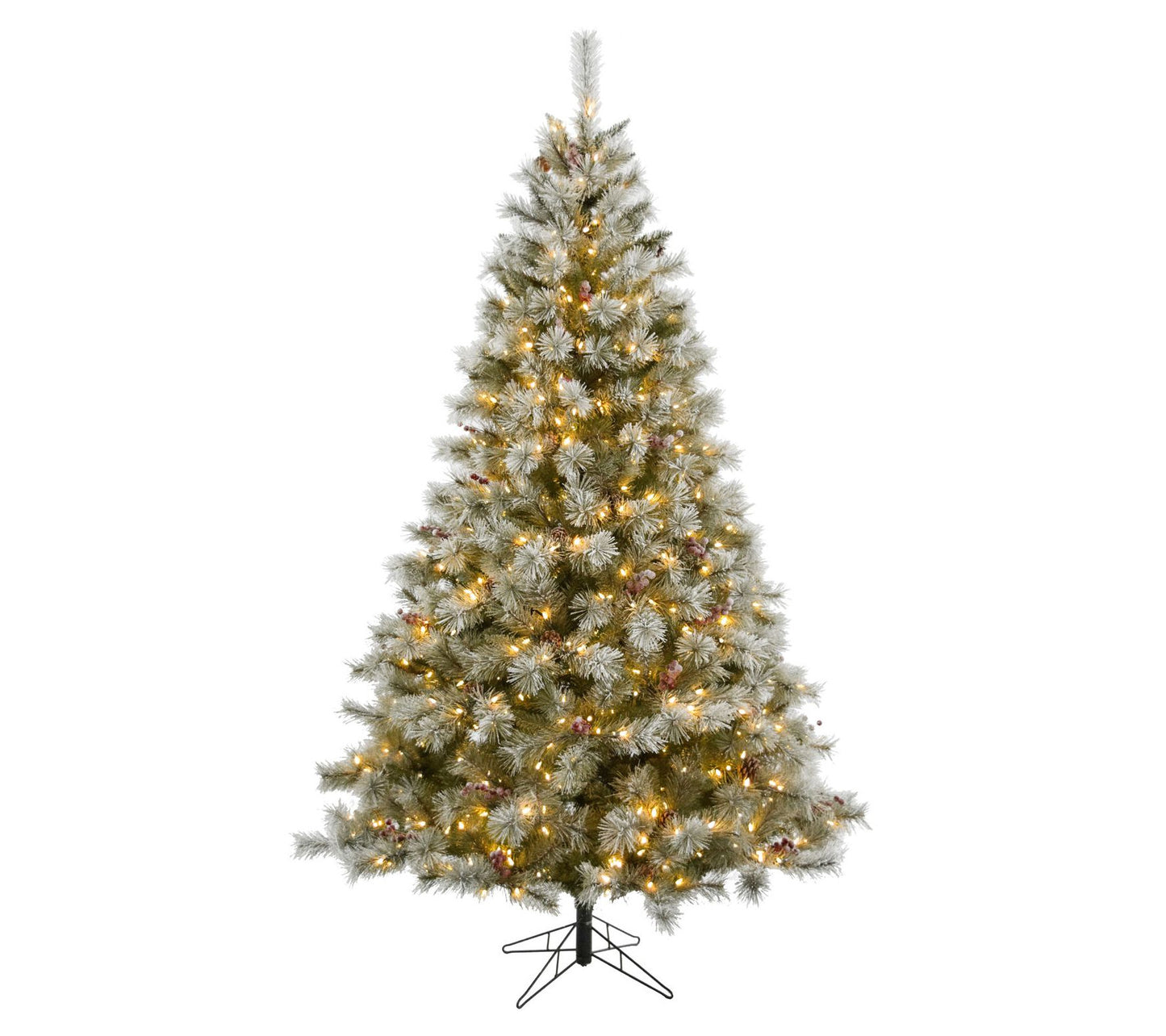 Fraser Hill Farm 6.5-Ft Prelit Homestead Pine F rosted Tree