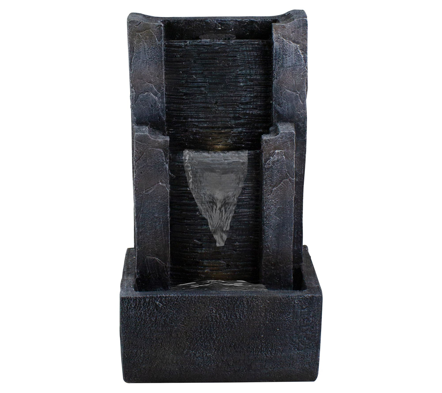Northlight 23.5" Black & Gray 3-Tier Garden Water Fountain