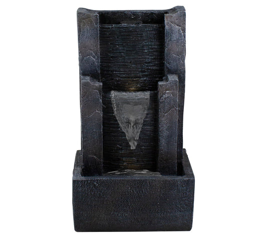 Northlight 23.5" Black & Gray 3-Tier Garden Water Fountain