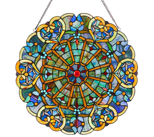 River of Goods 22"H Stained Glass Window Panel