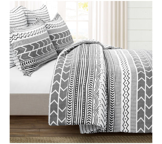 Lush Decor Hygge Geo Comforter 5-Piece Set F/Q