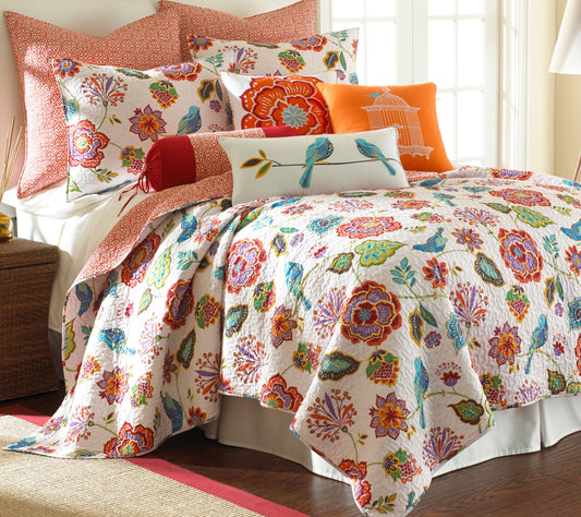 Levtex Home Abigail Floral 3-PieceKing/Cal KingQuilt Set