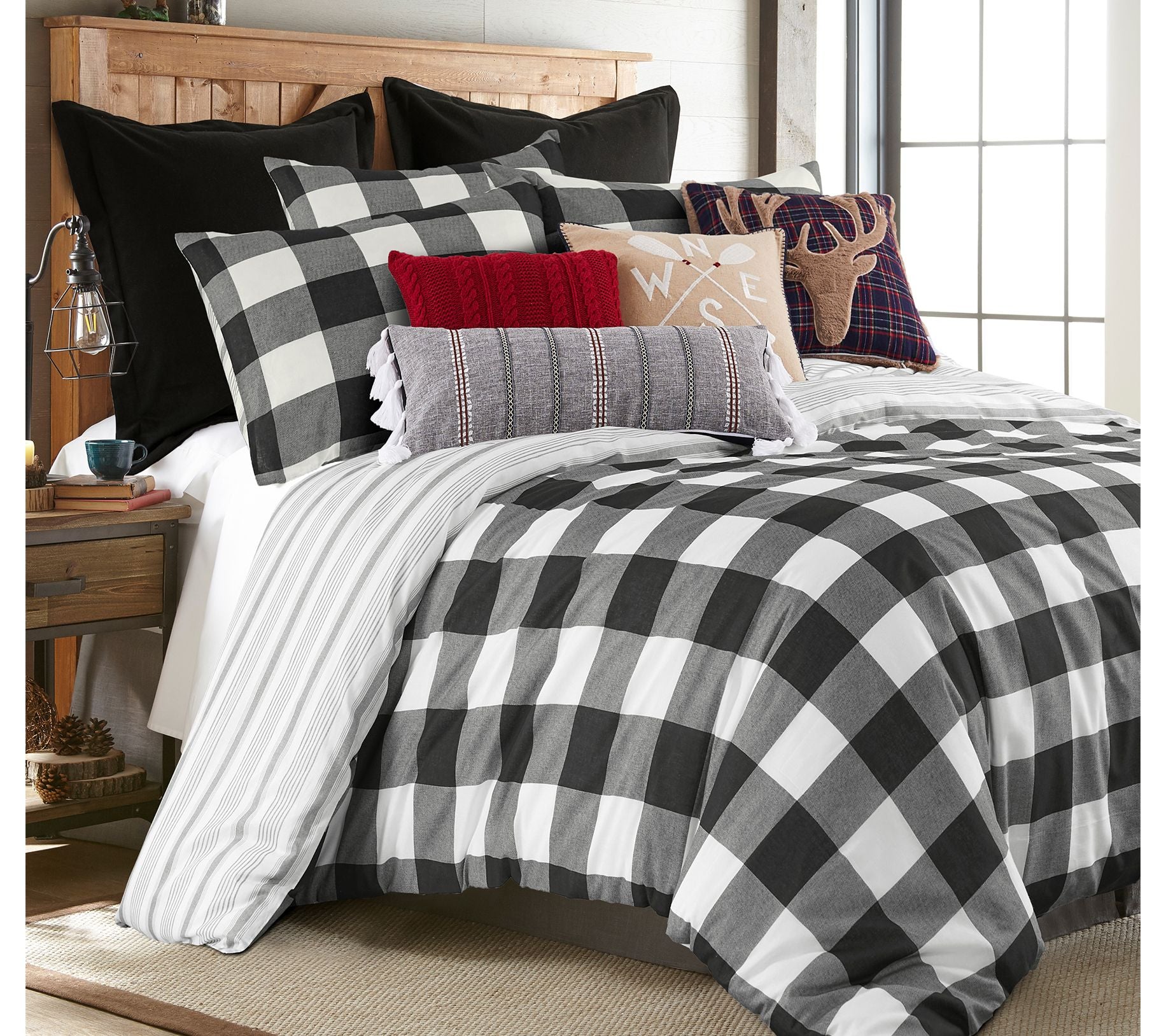Levtex Home Camden Buffalo Check 3-Piece Full/Queen Duvet Set