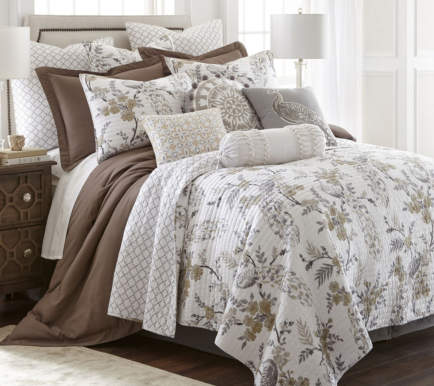 Levtex Home Pisa 3-Piece Floral Full/Queen Quilt Set