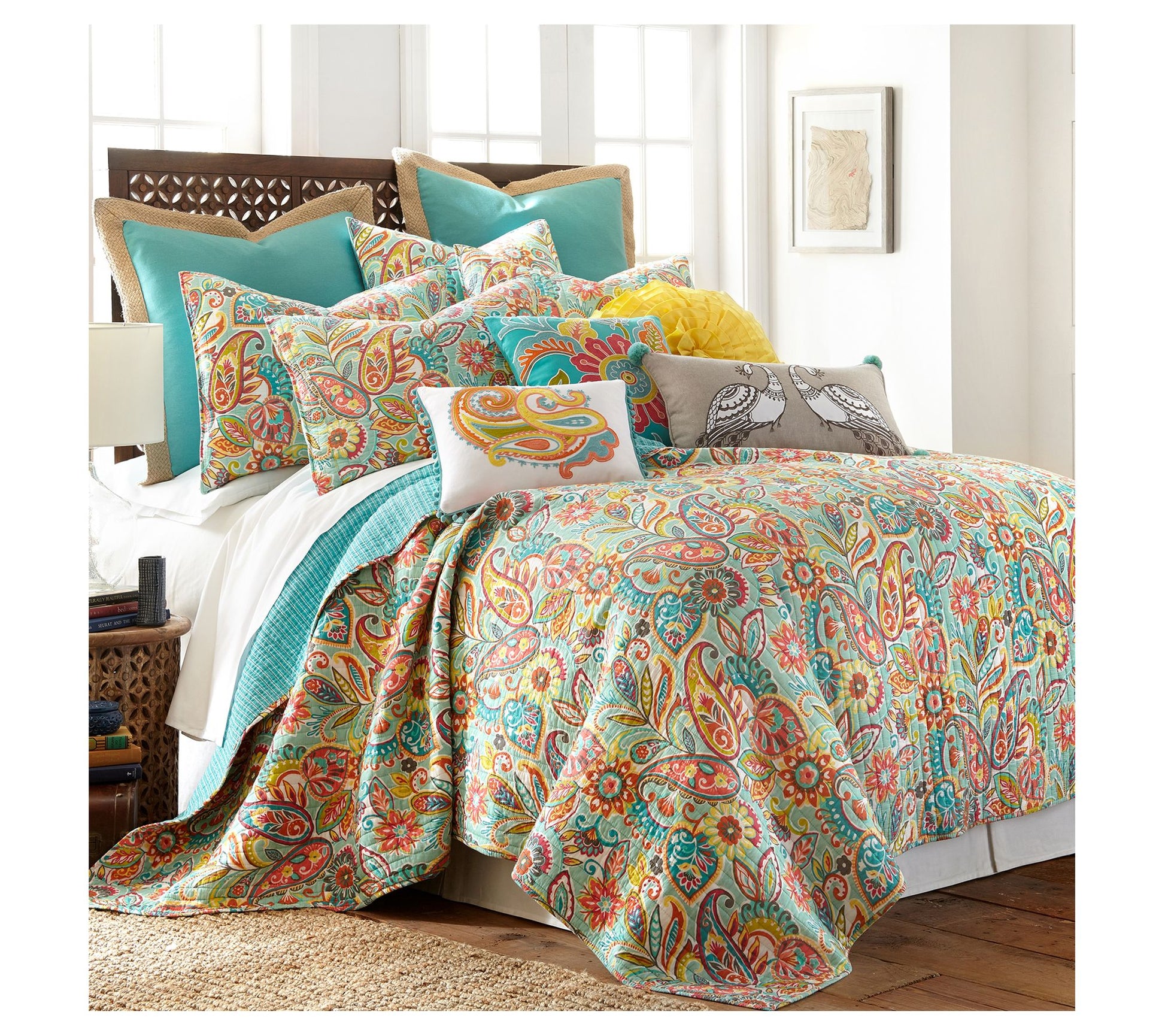 Levtex Home Palisades 3-Piece Paisley King/Caling Quilt Set