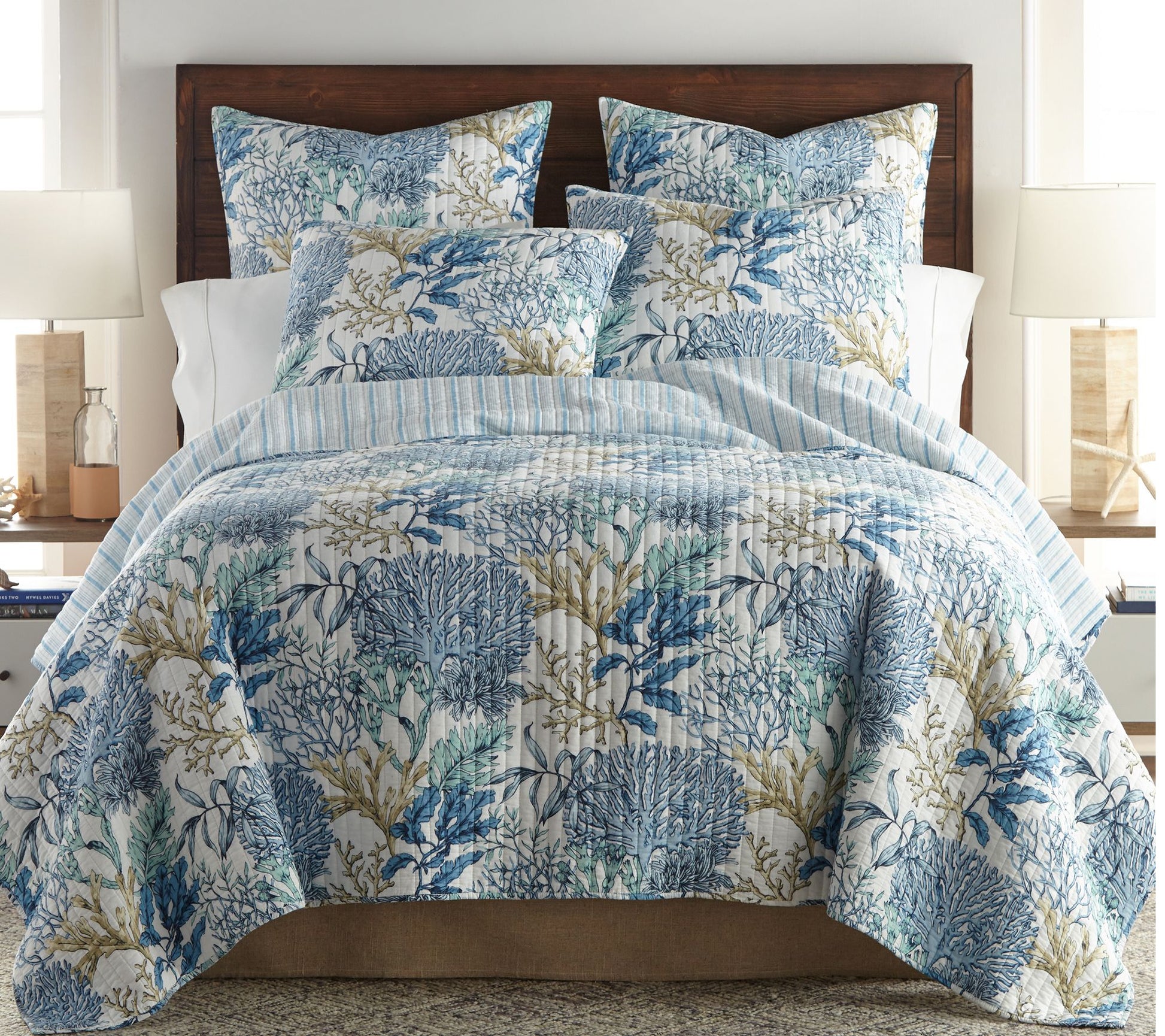 Levtex Home Mahina 3-Piece Coastal Full/Queen Q uilt Set