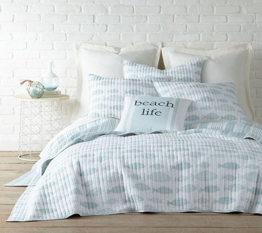 Levtex Home Aqua Breeze 3-Piece Coast King/Caling Quilt Set