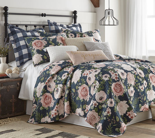 Levtex Home Fiori 3-Piece Floral King/Cal Kinguilt Set