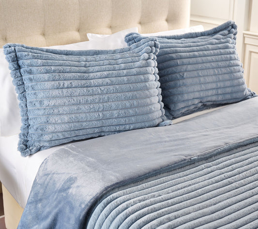 Berkshire Jacquard Fur & Velvetsoft Coverlet Set - Queen