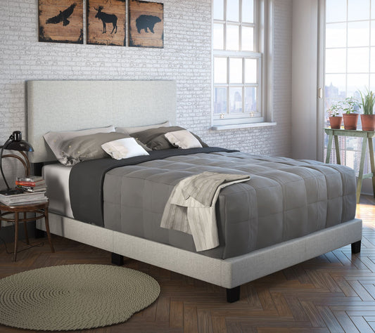 Boyd Sleep Milan Upholstered Linen Bed Frame w/Headboard, King
