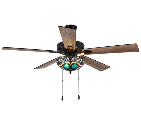 River of Goods 52"W 5-Blade Remote-Controlled Ceiling Fan