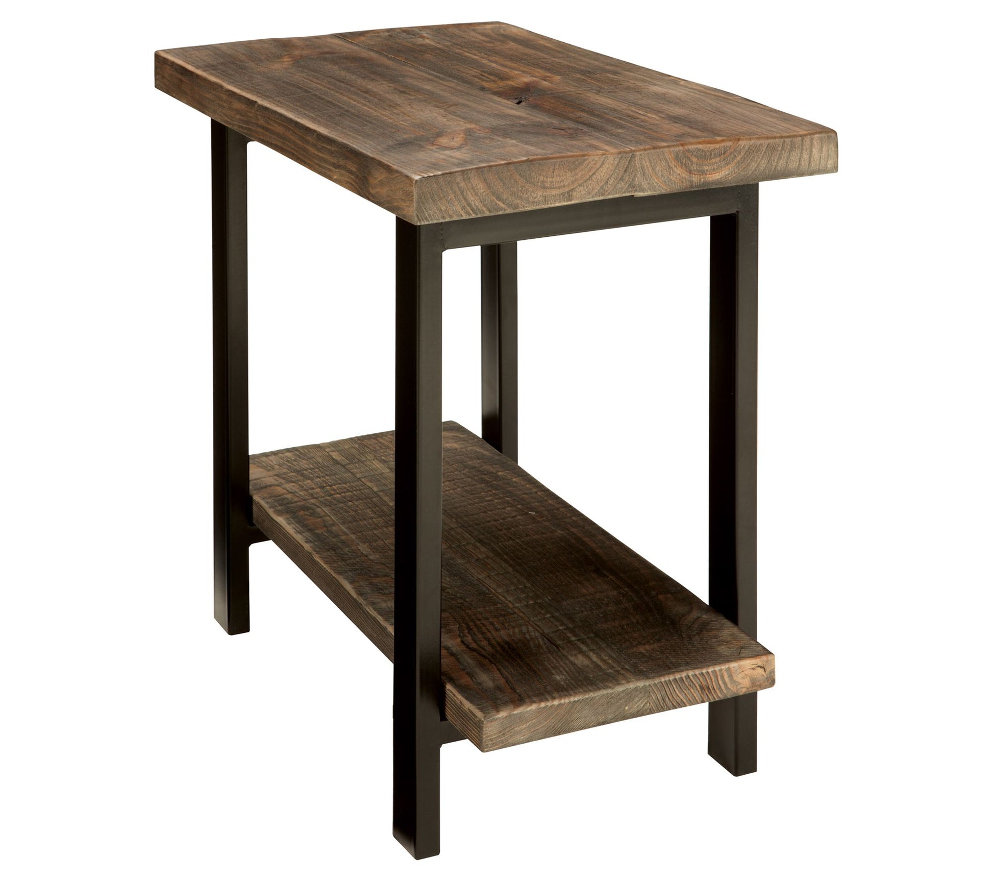 Alaterre Furniture Pomona Metal and Wood End Ta ble