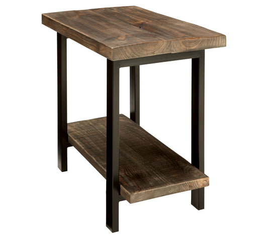 Alaterre Furniture Pomona Metal and Wood End Ta ble