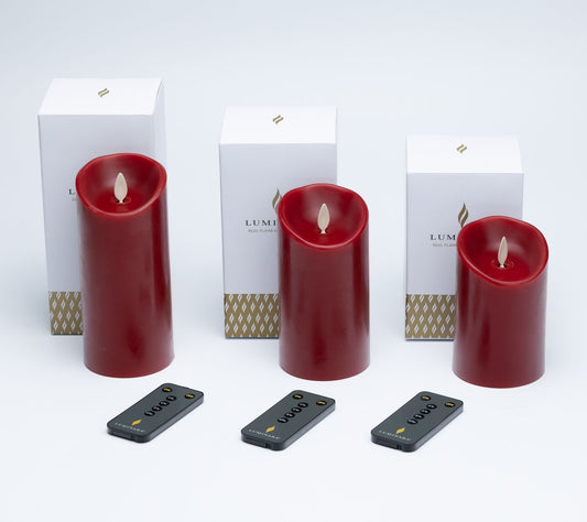 Luminara Set of (3) 4.5", 5.5" & 6.5" Flameless Candle Garden